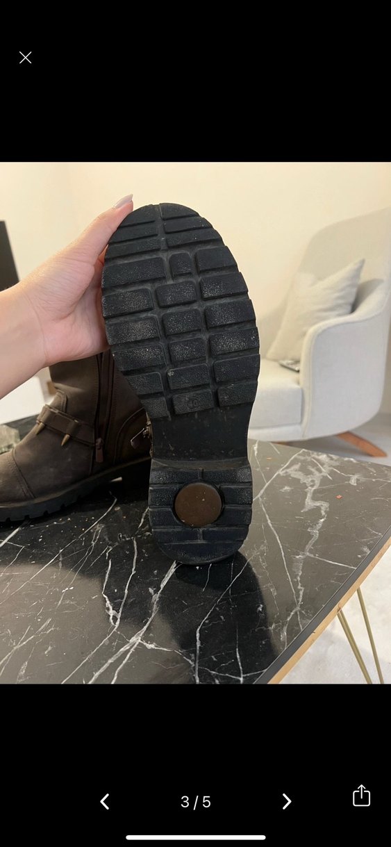 Kahverengi Deri Tokalı Harley Bot - Görsel 2