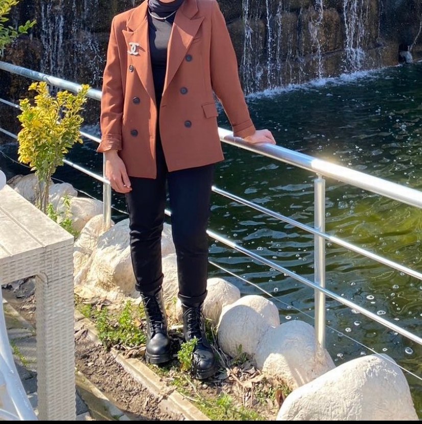 Kahverengi Kadın Süet Midi Blazer Ceket - Görsel 2