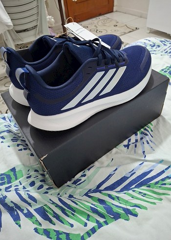 Orjinal Adidas Sıfır Erkek Lacivert Spor Ayakkabı Velcro Bantlı - Görsel 2