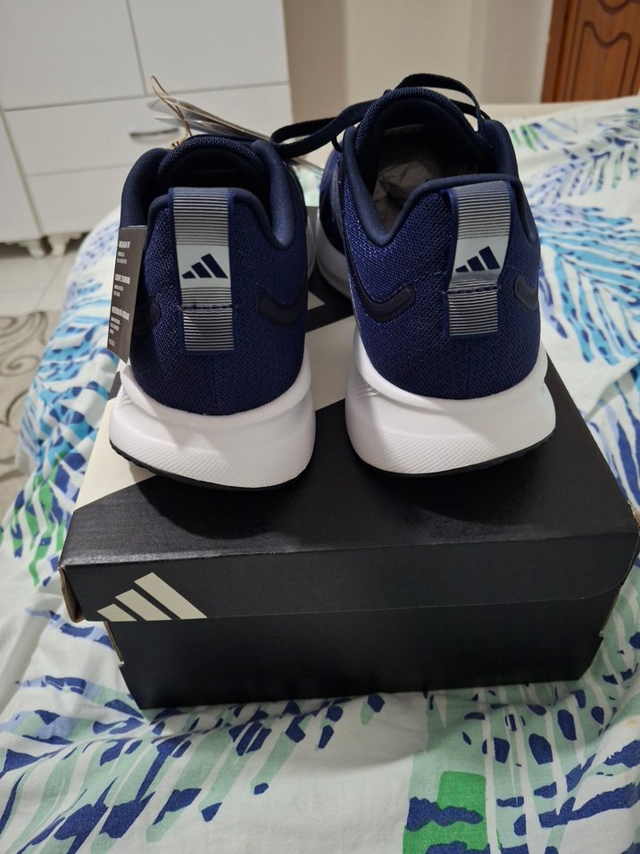 Orjinal Adidas Sıfır Erkek Lacivert Spor Ayakkabı Velcro Bantlı - Görsel 4