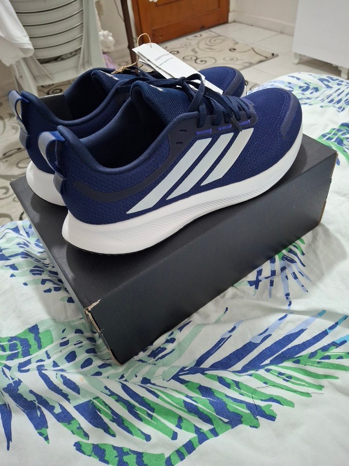 Orjinal Adidas Sıfır Erkek Lacivert Spor Ayakkabı Velcro Bantlı - Görsel 2