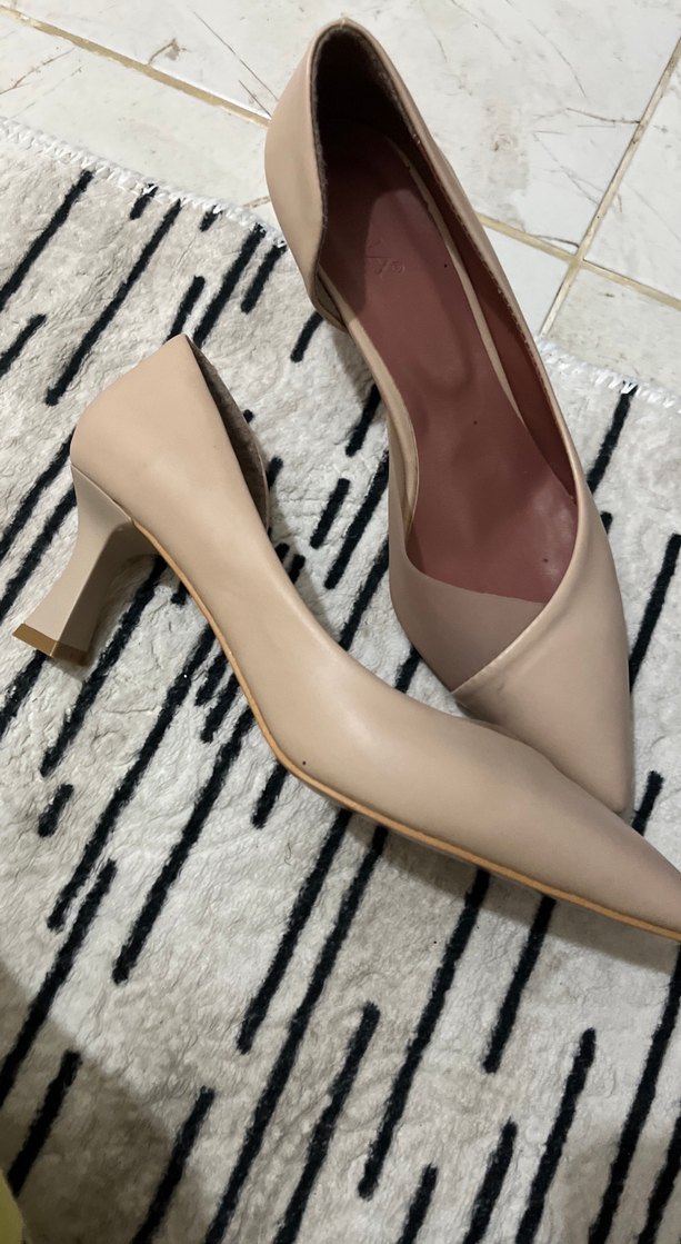 Bej Minimalist Stiletto Topuklu Kadın Ayakkabı - Görsel 2