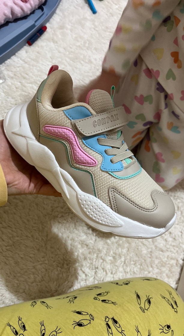 Kız Çocuk Çok Renkli Bağcıklı Spor Ayakkabı - Görsel 2