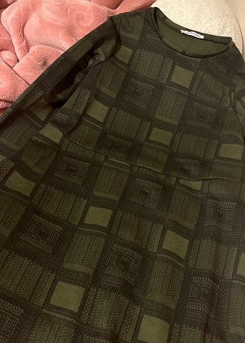 Kadın Yeşil Uzun Kollu Triko Elbise - Görsel 4