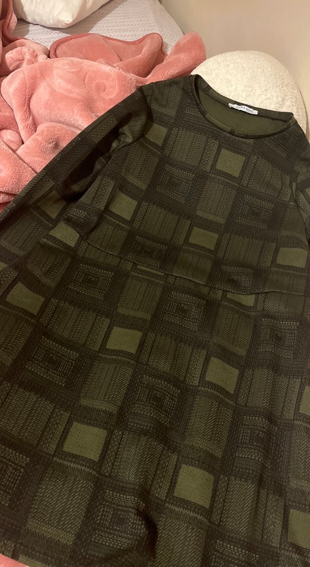 Kadın Yeşil Uzun Kollu Triko Elbise - Görsel 4