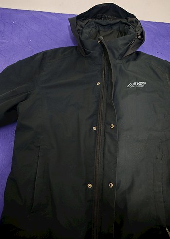 Fermuarlı Siyah Erkek Kapüşonlu Mont - Görsel 6