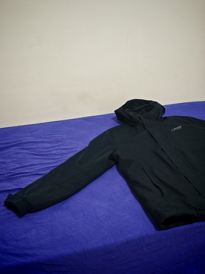 Fermuarlı Siyah Erkek Kapüşonlu Mont - Görsel 2