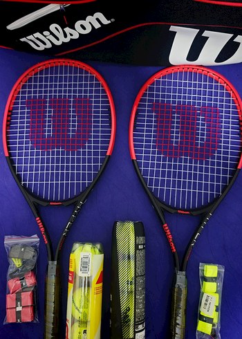 Wilson Renkli Kırmızı Tenis Seti - Görsel 2