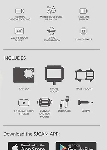 SJCAM SJ10X Aksiyon Kamerası - Görsel 3