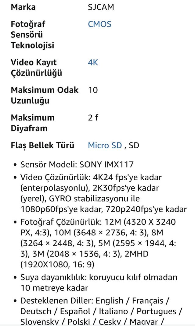 SJCAM SJ10X Aksiyon Kamerası - Görsel 4