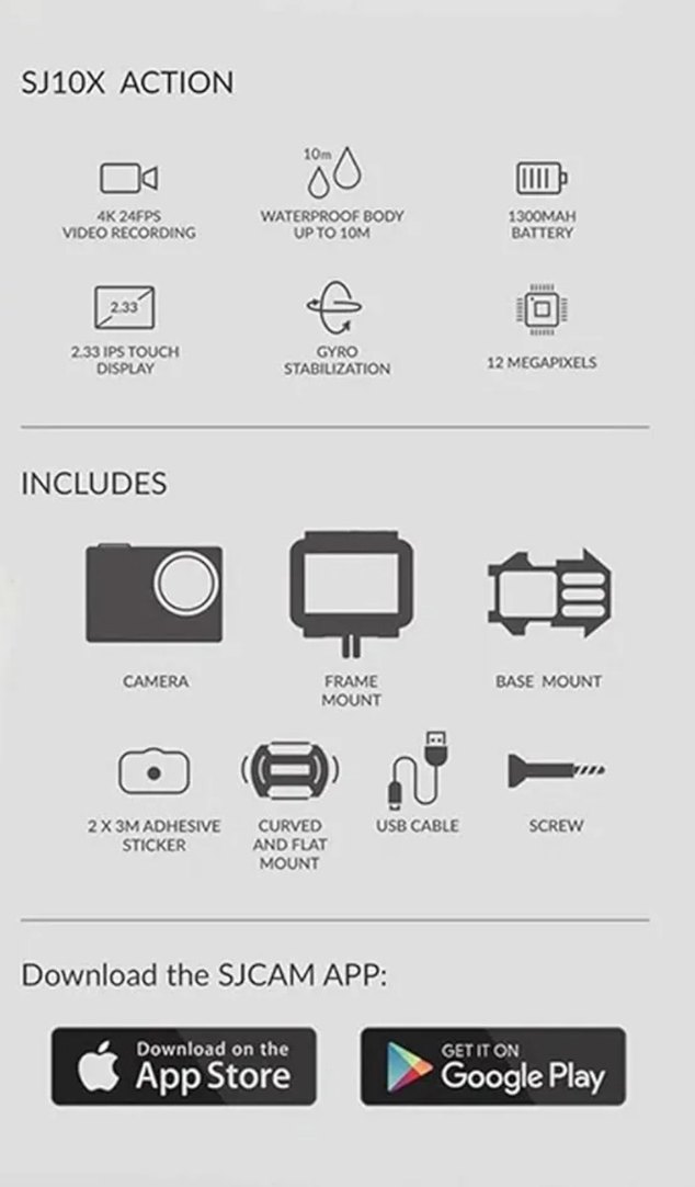 SJCAM SJ10X Aksiyon Kamerası - Görsel 3