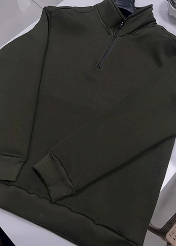 Fermuarlı Yarım Balıkçı Yaka Erkek Sweatshirt - Görsel 4