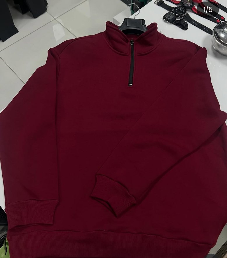 Fermuarlı Yarım Balıkçı Yaka Erkek Sweatshirt - Görsel 2