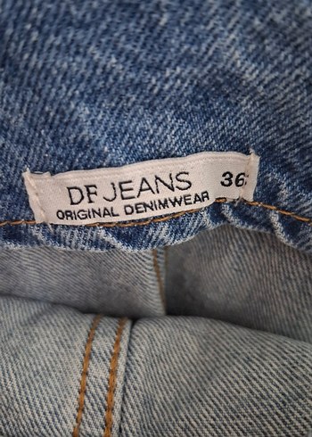 Kadın Mavi Denim Salopet - Görsel 3