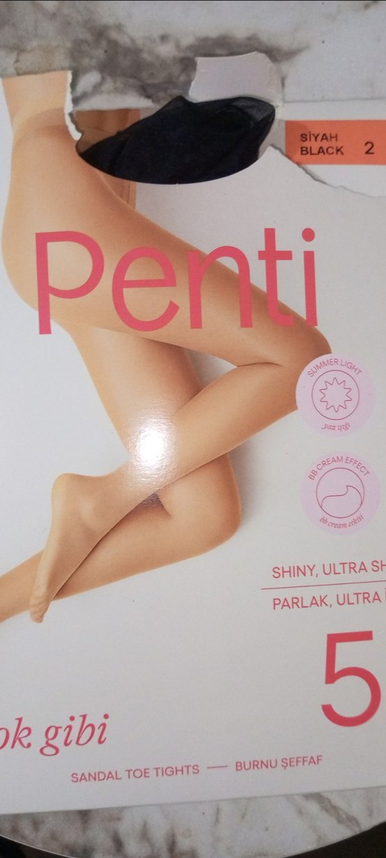 Parlak Siyah Külotlu Çorap - Görsel 2