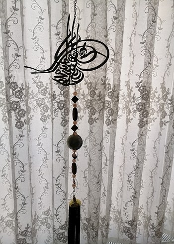 Modern Klasik Desenli 2 adet kahverengi fon Perde - Görsel 5