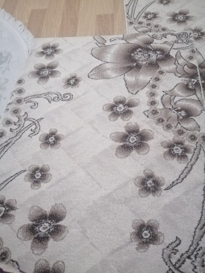 Krem Çiçek Desenli Klasik Halı 3 lü yatak odası seti - Görsel 2