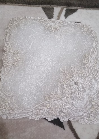 İşlemeli Beyaz salon takımı 16 parça - Görsel 2