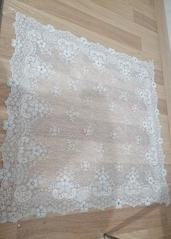 İşlemeli Beyaz salon takımı 16 parça - Görsel 6