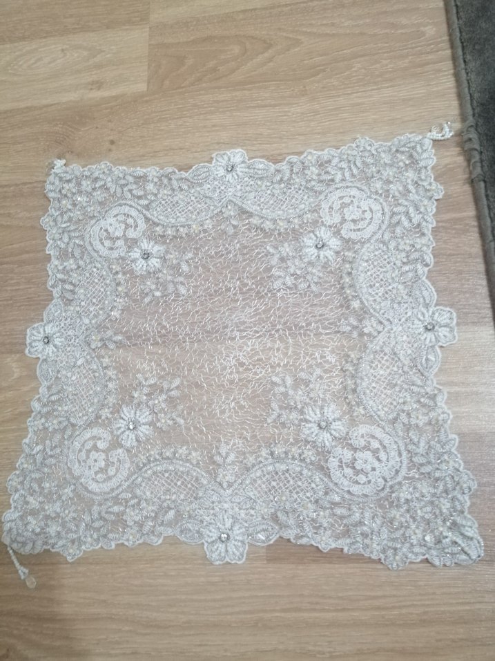 İşlemeli Beyaz salon takımı 16 parça - Görsel 4