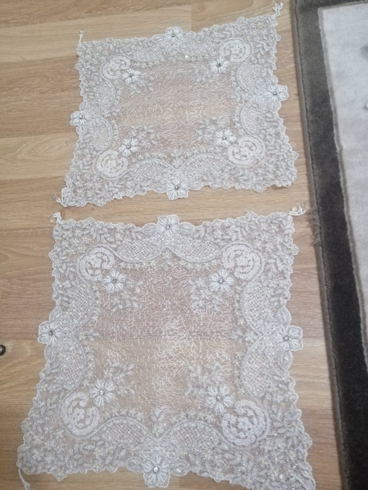 İşlemeli Beyaz salon takımı 16 parça - Görsel 5