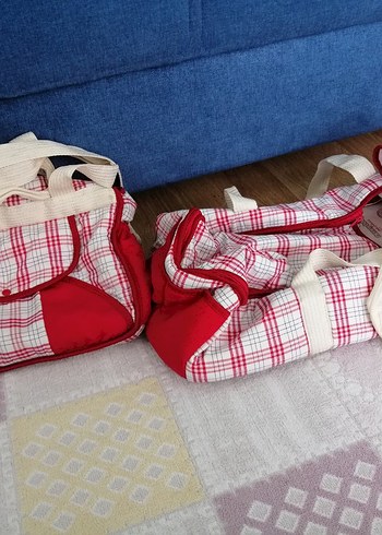 Kırmızı Renkli Bebek puset 3 lü set - Görsel 7