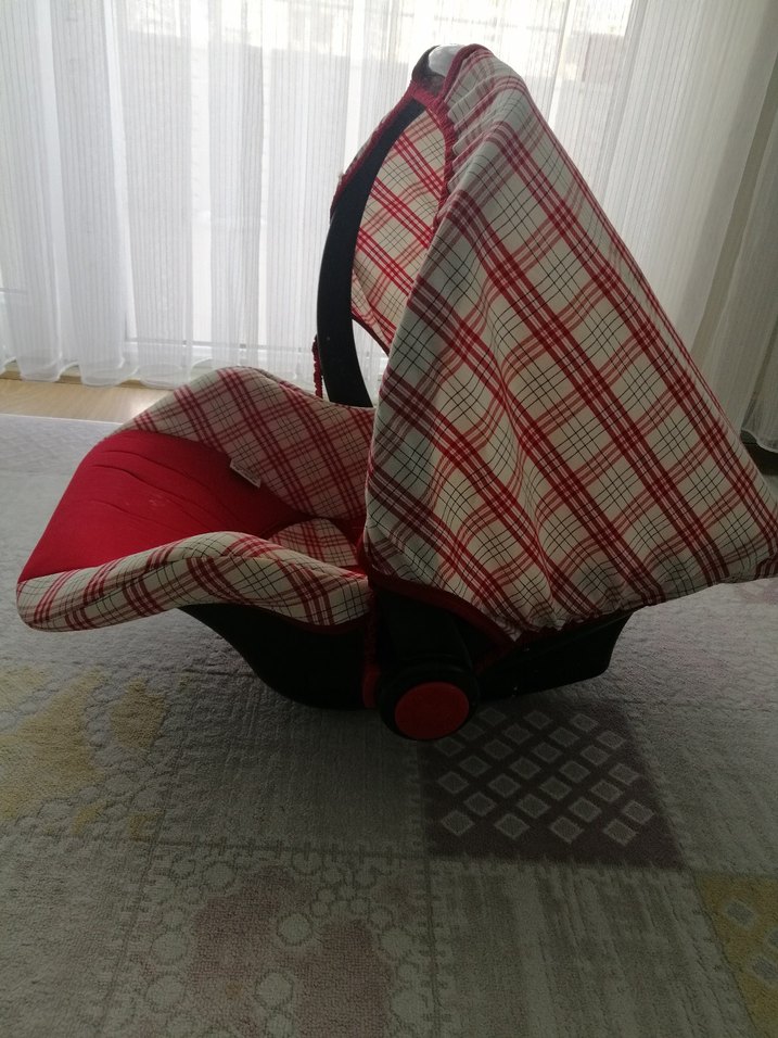 Kırmızı Renkli Bebek puset 3 lü set - Görsel 2