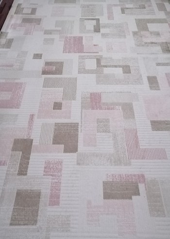 Soyut Desenli Pastel Pembe Halı boy 3,5 metre en 2 metre - Görsel 2