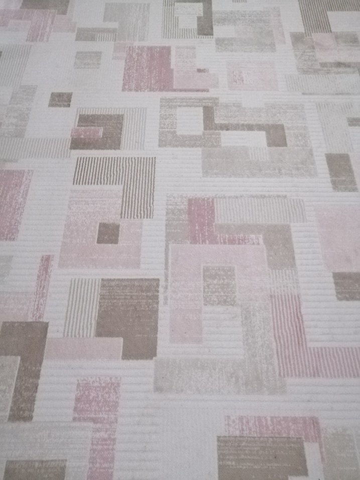 Soyut Desenli Pastel Pembe Halı boy 3,5 metre en 2 metre - Görsel 3