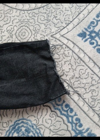 Gri Bohem Tarzı Kadın Denim Pantolon - Görsel 4