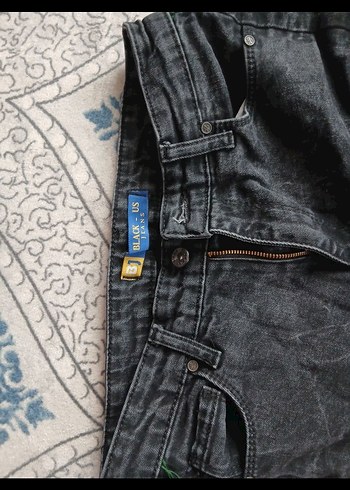 Gri Bohem Tarzı Kadın Denim Pantolon - Görsel 3