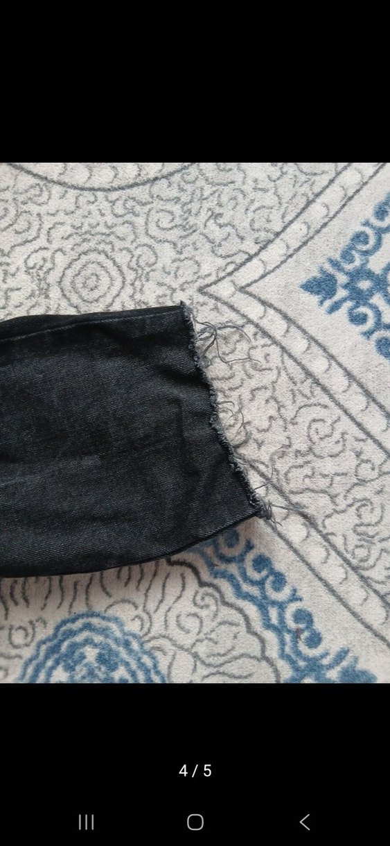 Gri Bohem Tarzı Kadın Denim Pantolon - Görsel 4