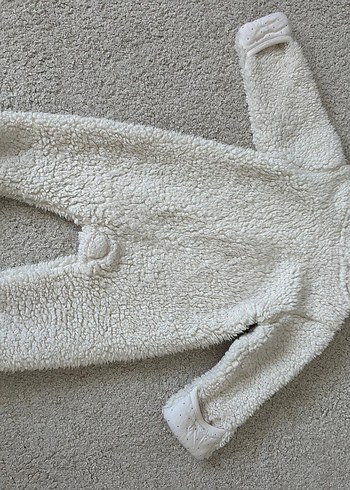 Bebek Beyaz Kürklü Tulumu - Görsel 2