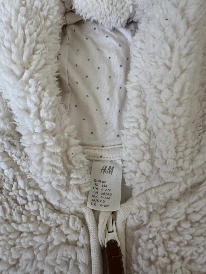 Bebek Beyaz Kürklü Tulumu - Görsel 3