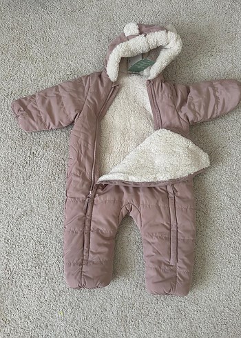 Peluş Detaylı Pembe Bebek Tulumu - Görsel 2