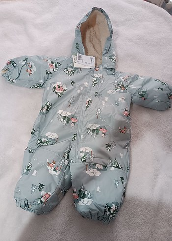 Gri Desenli Bebek Erkek Kış Tulumu - Görsel 4