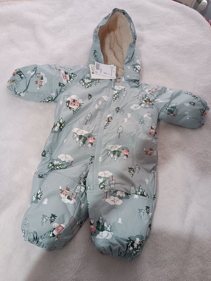 Gri Desenli Bebek Erkek Kış Tulumu - Görsel 4