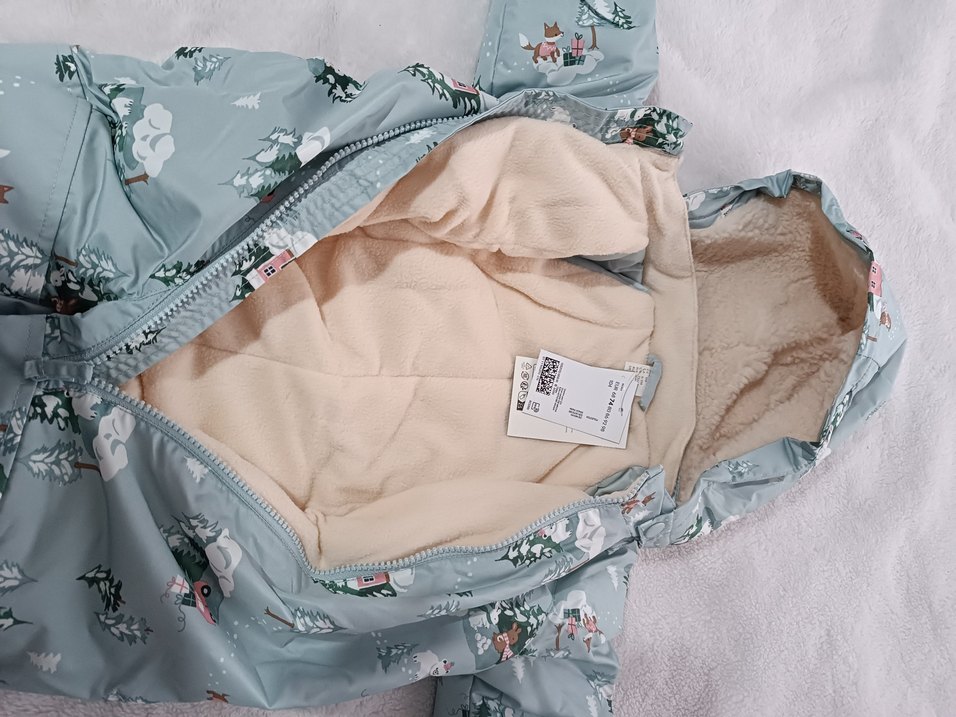 Gri Desenli Bebek Erkek Kış Tulumu - Görsel 2