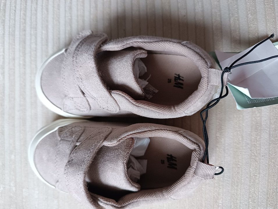 Kız-Erkek Çocuk Bej Süet Cırt Cırtlı Spor Ayakkabı - Görsel 2