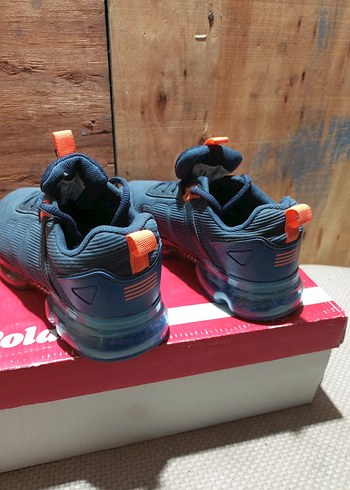 Erkek Çocuk Lacivert Spor Ayakkabı Velcro Detaylı - Görsel 2