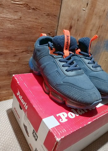 Erkek Çocuk Lacivert Spor Ayakkabı Velcro Detaylı - Görsel 6