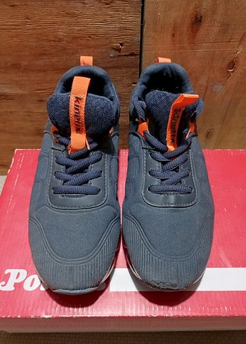 Erkek Çocuk Lacivert Spor Ayakkabı Velcro Detaylı - Görsel 4