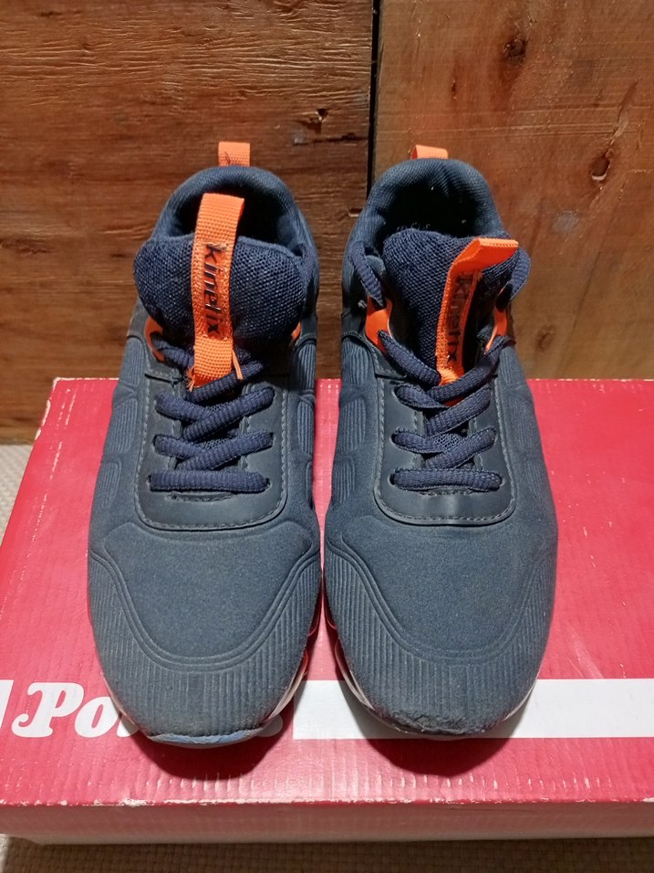 Erkek Çocuk Lacivert Spor Ayakkabı Velcro Detaylı - Görsel 4