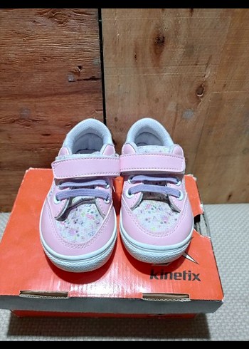 Kız Çocuk Pembe Baskılı Cırt Cırtlı Spor Ayakkabı - Görsel 4