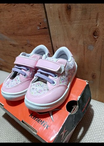 Kız Çocuk Pembe Baskılı Cırt Cırtlı Spor Ayakkabı - Görsel 6