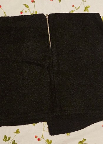 Düğme Detaylı Siyah Mini Şort Etek - Görsel 3