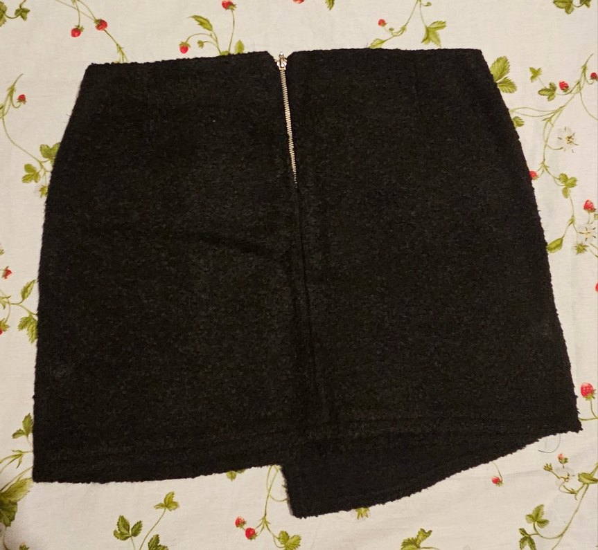 Düğme Detaylı Siyah Mini Şort Etek - Görsel 3