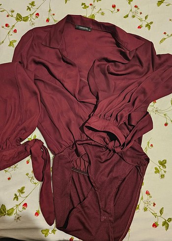 Trendyol Marka m beden şarap rengi şifon üst - Görsel 3