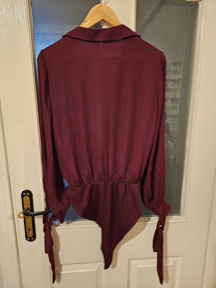 Trendyol Marka m beden şarap rengi şifon üst - Görsel 2