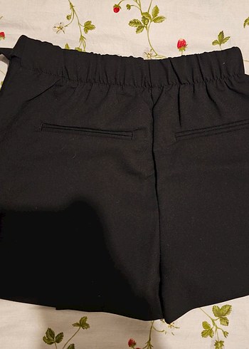 Gümüş Detaylı Siyah Mini Şort Etek - Görsel 2